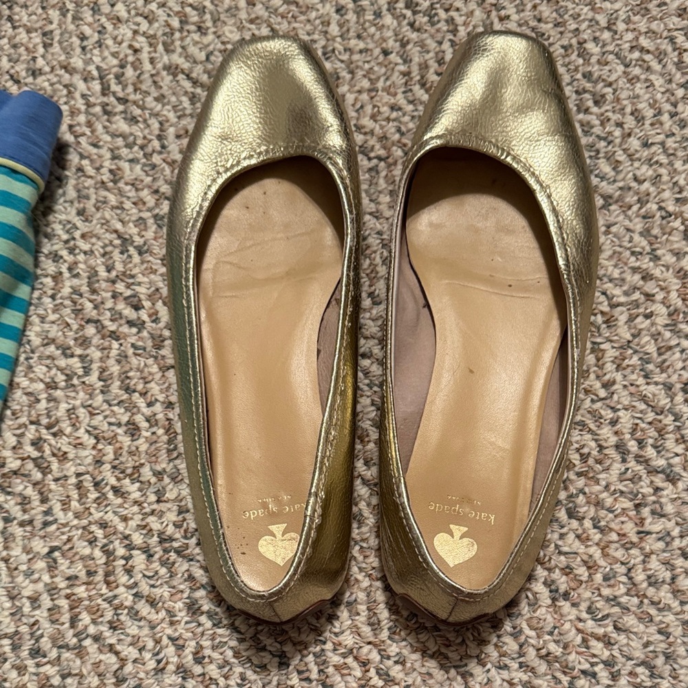 Kate Spade Metallic Gold Flats